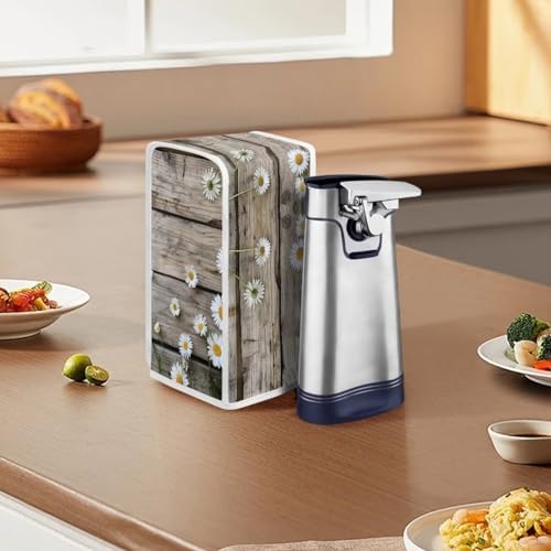 Fuojuvelie Small Kitchen Appliance Cover Wood Daisy Dust Protector