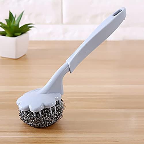 Long Handle Steel Wire Ball Brush for Kitchen Cleaning 1