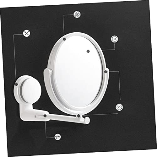 FOMIYES Round Wall Mirror Double Sided 360 Degree Rotating