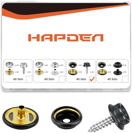 120 Pcs Snap Button Kit 15mm Stainless Steel Marine Grade Boat Canvas Fasteners