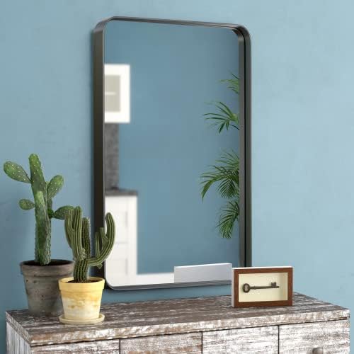 NicBex 38x26 Inch Black Bathroom Vanity Mirror
