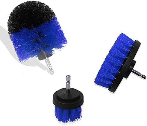3 Pack Drill Brush Set for Cleaning Blue