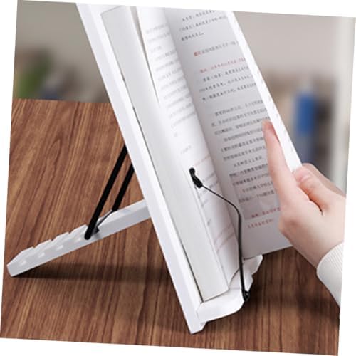 Adjustable Wooden Cookbook Stand for Home Office Use