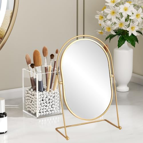 EUBUY Hanging Mirror with Strap and Frame