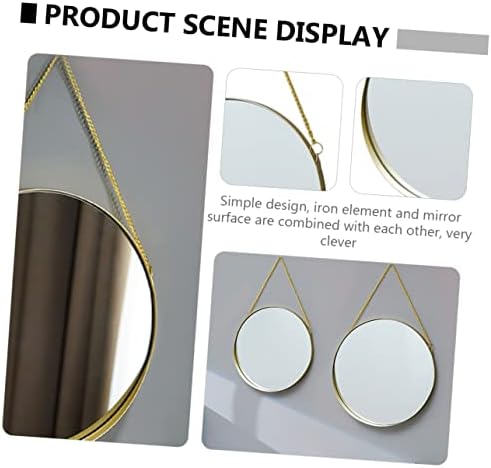 Ipetboom Black Round Wall Hanging Vanity Mirror