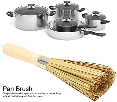 Tomotato Wooden Wok Brush for Kitchen Cleaning