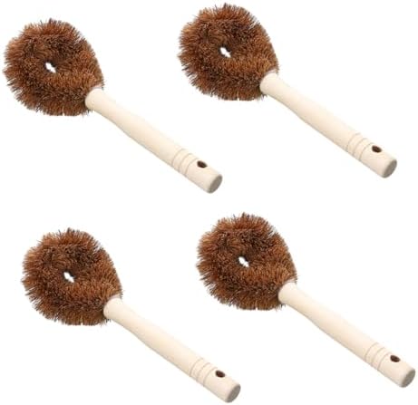 TOBBOMEY Coir Dish Scrub Brush for Pots and Pans 1