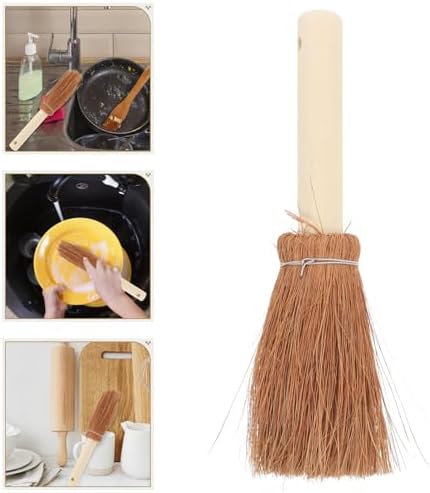 Gatuida Wooden Pot Brush for Pots Pans Cast Iron