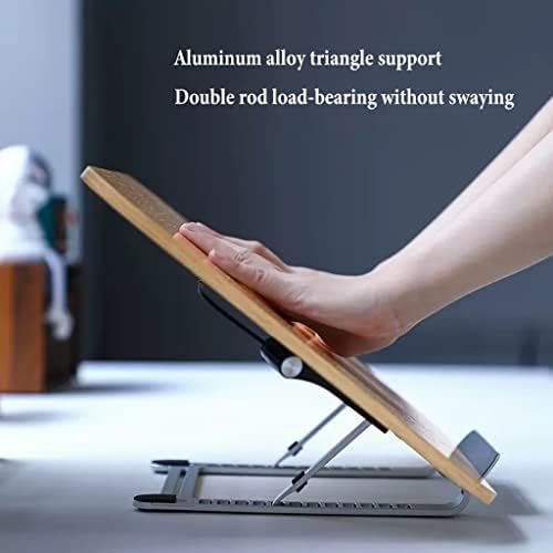 UHRLGHS Foldable Wooden Cookbook Stand with 12 Adjustable Height