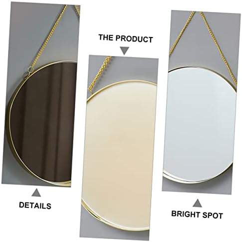 Ipetboom Black Round Wall Hanging Vanity Mirror