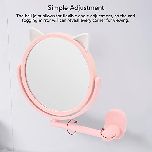 Yuecoom Wall-Mounted Round Mirror with Cat Design