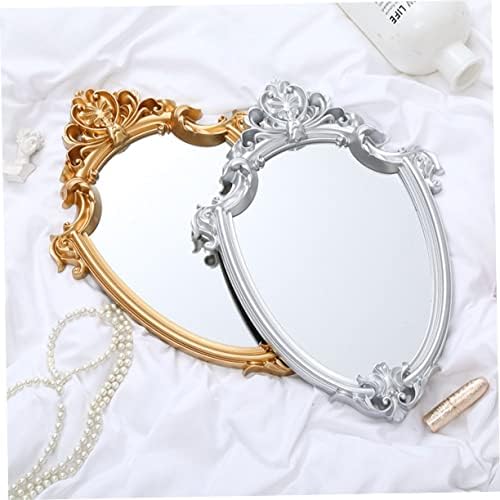 NOLITOY Elegant Embossed Mirror Wall-Mounted Vanity Mirror Luxury Antique Framed