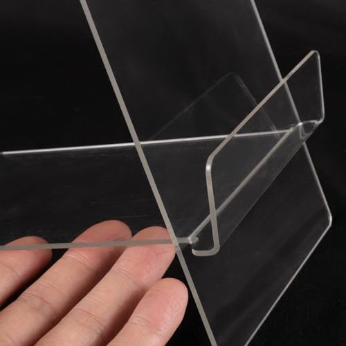 HOLIDYOYO Adjustable Acrylic Cookbook Stand for Kitchen and Home Use