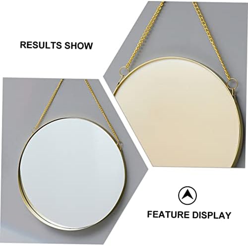 Ipetboom Black Round Wall Hanging Vanity Mirror