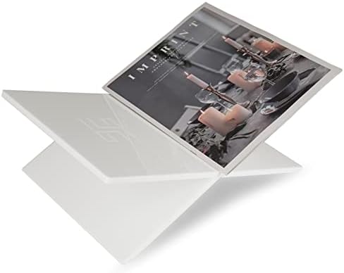 Honygebia White Acrylic Book Stand - Cross Frame Holder for Display Reading