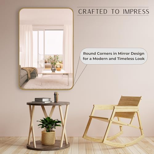 Gabnico 20x30 Inch Bronze Aluminum Frame Mirror