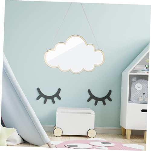 Hanging Cloud Vanity Mirror with Chain Minimalist Design