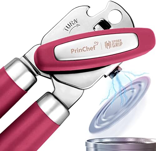 SPIDER GRIP Red Manual Can Opener with Magnet