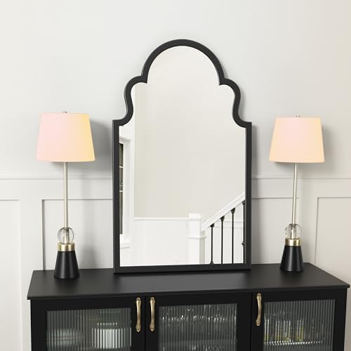 NXHOME Black Metal-Frame Accent Wall Mirror