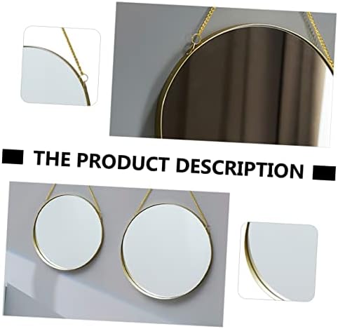 Ipetboom Black Round Wall Hanging Vanity Mirror