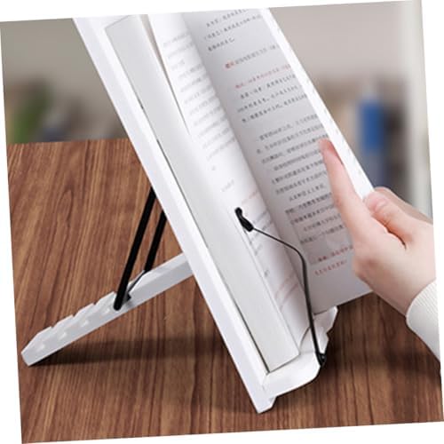 Operitacx Adjustable Wooden Book Stand for Desk Use and Reading Display