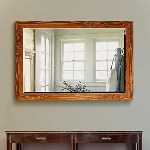 Rustic Maple Wooden Frame Body Mirror 41x29 Inches