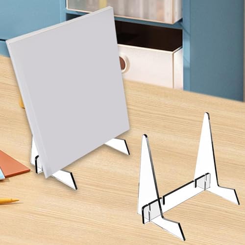 WeiLaiKeQi Acrylic Book Stand with Adjustable Support Ledges