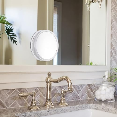 52 Inch Dual Magnification Wall Mirror - Adjustable for Makeup and Skincare