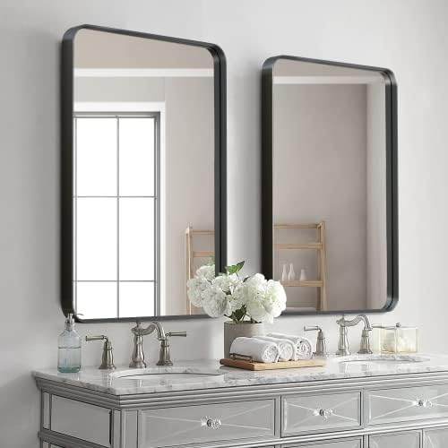 NicBex 38x26 Inch Black Bathroom Vanity Mirror