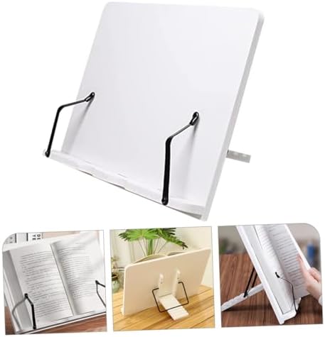 KALLORY Adjustable Wooden Book Display Stand for Textbooks and Cookbooks