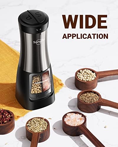 SANGCON 2 in 1 Electric Salt Pepper Grinder Set