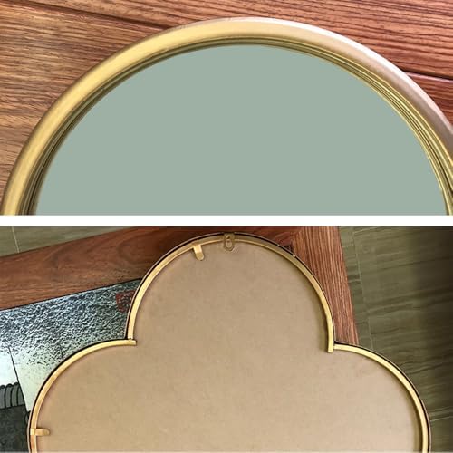 NOIRDA Four Leaf Clover Wall Mirror 40CM Black