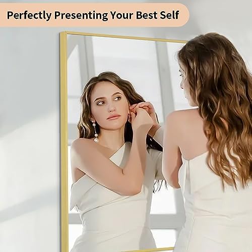 Koonmi Gold Rectangle Wall Mirror 24x32 Inch 1