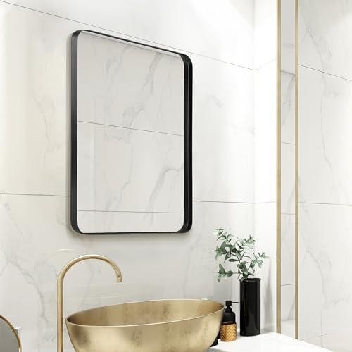 NEWBULIG 22x30 Bathroom Mirror with Black Frame