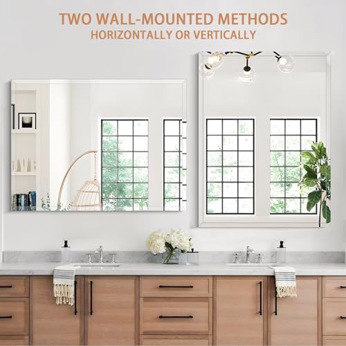 Frameless Mirror 20x26in Shatterproof for Bathroom Vanity