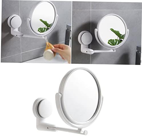 Wall Mounted Round Vanity Mirror Rotating Folding Dual Sided