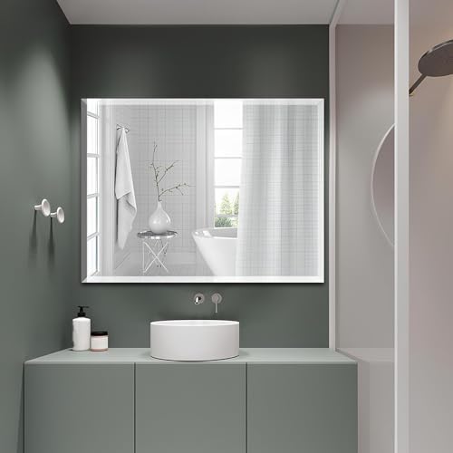 LTSRLL Frameless Wall Mirror 50x70cm Clear 40x60cm