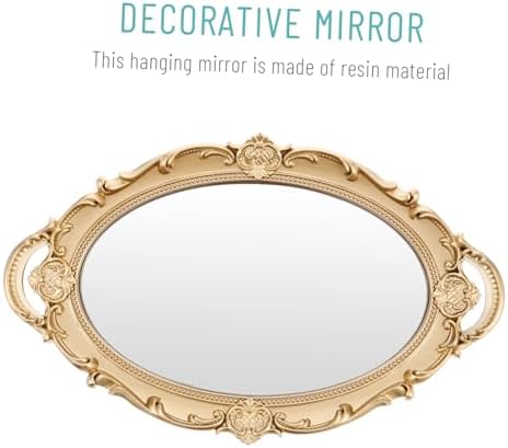 ABOOFAN Baroque Decorative Mirror Tray Luxury Vanity Mirror