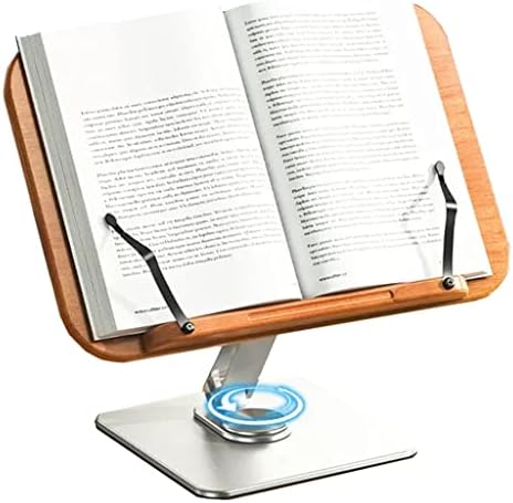 UHRLGHS Adjustable Book Stand with Rotating Base and Page Clips