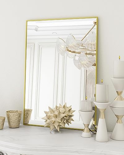 Koonmi Gold Rectangle Wall Mirror 24x32 Inch 1