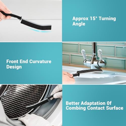 5PCS Hard Bristle Crevice Cleaning Brush - Black Ash