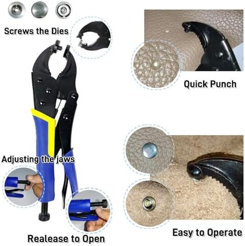 SUNOR 90 Sets Snap Button Kit with Heavy Duty Tool