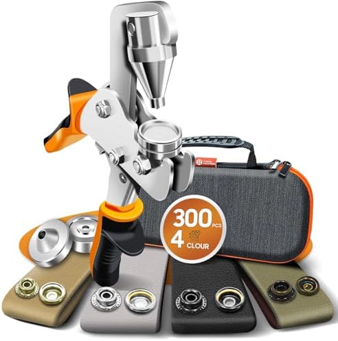 Toolhoper Snap Fastener Tool Kit with 300 Pcs Snaps