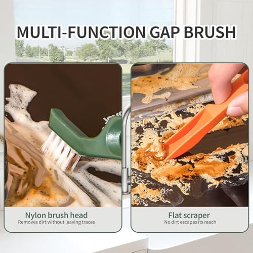 OUROBOT 6pcs Crevice Gap Cleaning Brush Tool Set