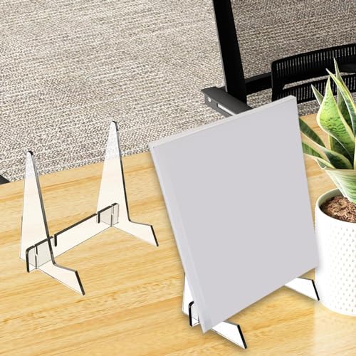 WeiLaiKeQi Acrylic Book Stand with Adjustable Support Ledges