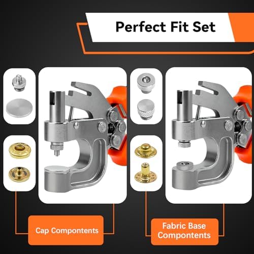Sopnom Leather Snaps Fasteners Kit with Press Pliers