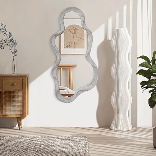 Irregular Cloud Wood Frame Wall Mirror
