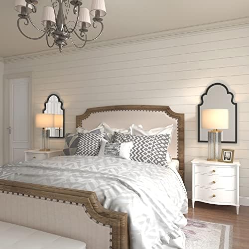 NXHOME Black Metal-Frame Accent Wall Mirror