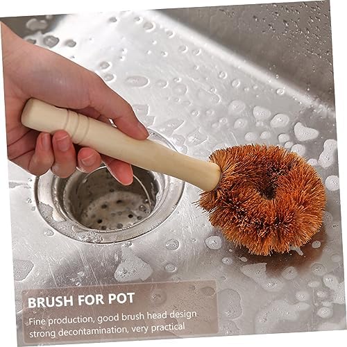 TOBBOMEY Coir Dish Scrub Brush for Pots and Pans 1