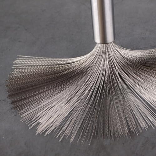 Kichvoe Pan Scrubber with Long Handle for Pots and Cast Iron